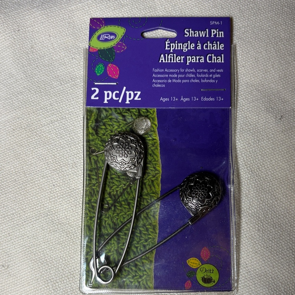 Dritz Shawl Pin Set - Silver